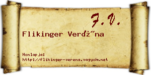 Flikinger Veréna névjegykártya